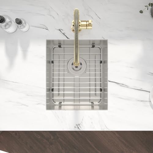 Kichae 12“ Deep Laundry Sink Undermount - 24 Inch Black Undermount Utility Sink Stainless Steel Single Bowl Under Counter Handmade Laundry Utility Room Basin