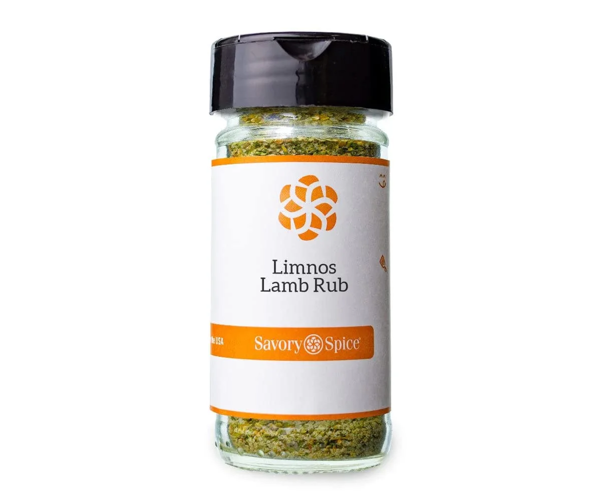 Limnos Lamb Rub - Gourmet Lamb Seasoning Mix | Lamb BBQ Grilling Rub For Lamb Chops, Lamb Shanks & Leg Of Lamb (1 Cup Bag - Net: 4.2 Oz)