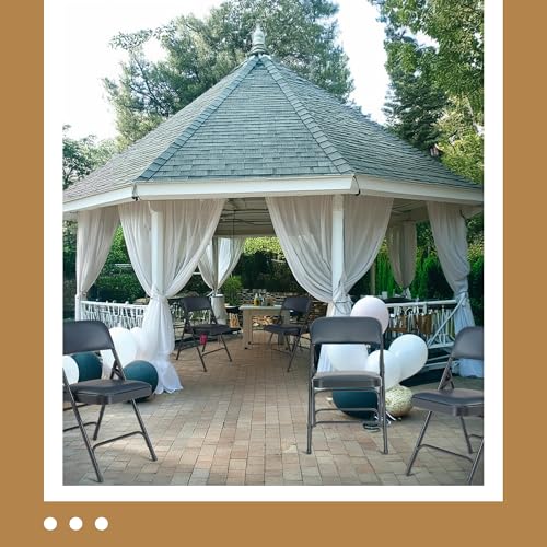 Premium Vinyl Upholstered Triple Brace Double Hinge Folding Chair, Black