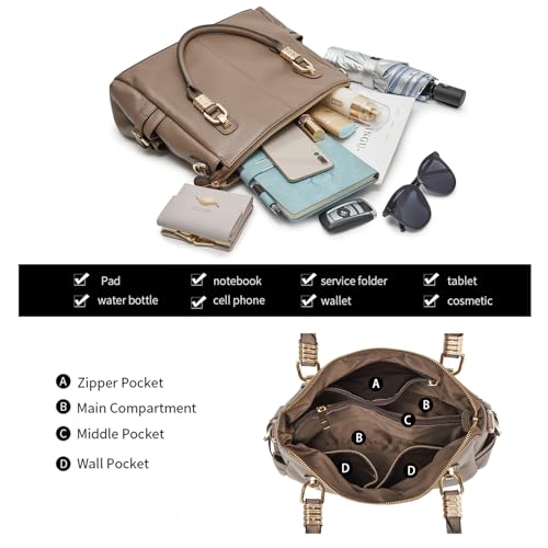 Kattee Soft Women Genuine Leather Purses and Handbags Satchel Tote Shoulder Bag