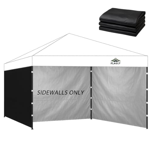 Instant Canopy Sidewalls for 10x10 Pop Up Canopy Tent, 300D Waterproof Material for Outdoor Events, Vendor Booths, and Privacy (Sidewalls Only, Canopy Not Included)
