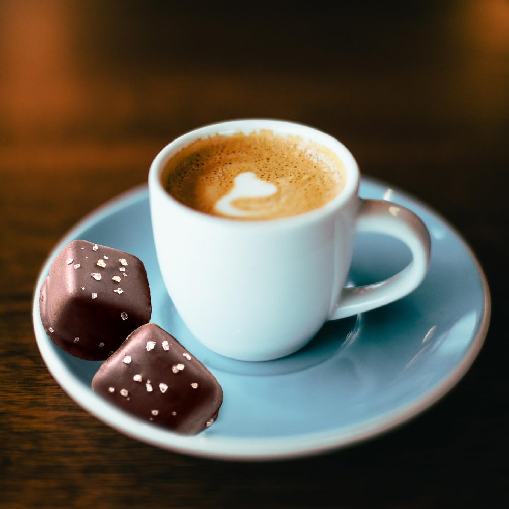 Dark Chocolate Caramel Sea Salt Squares Candy, 2-Pound Pack