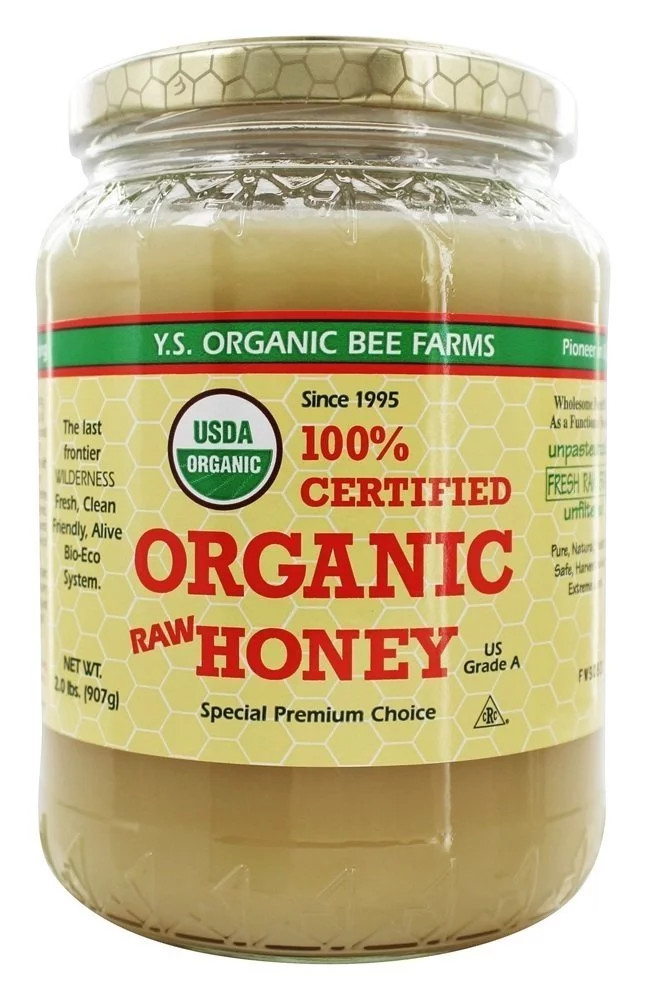 YS Organic Bee Farms CERTIFIED ORGANIC RAW HONEY 100% CERTIFIED ORGANIC HONEY Raw, Unprocessed, Unpasteurized - Kosher 32oz Pack of 2