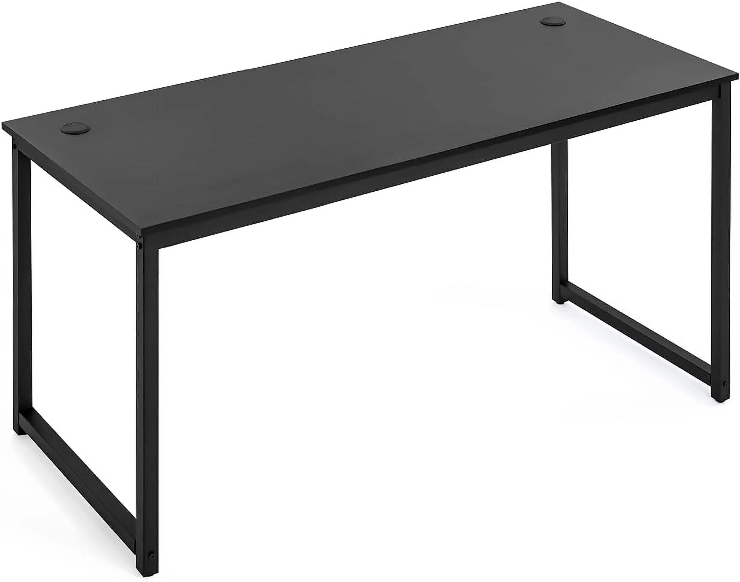 55 Inch Computer Desk, Home Office Desk, Modern Work Desk, Writing Desk For Small Space, Simple Desk For Home Use & Office, PC Table, Gaming Desk, Space-Saving Workstation, Black