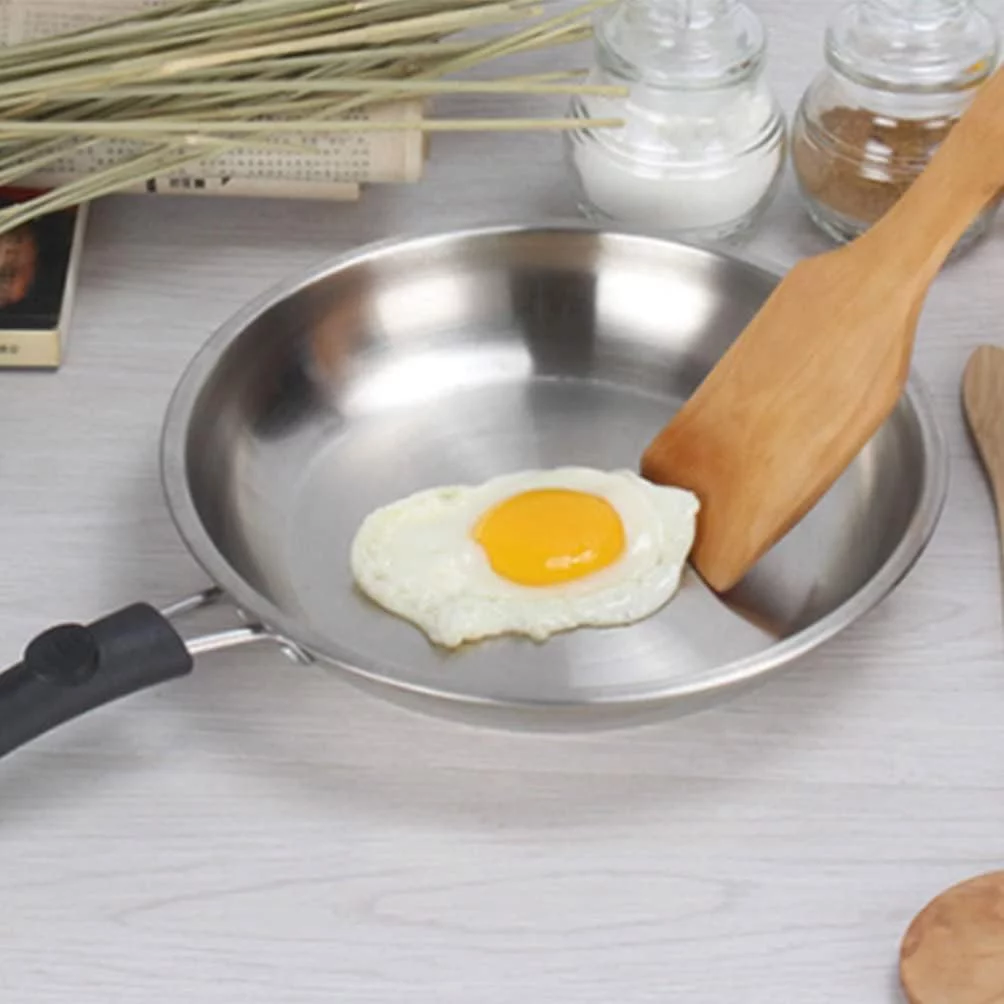 LFOGoods Home Kitchen Tools Frying Pan Stainless Steel Non-stick Frying Pan Steel Pan Wok Kitchenware Cooking