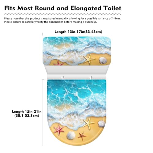 Christmas Bow Bell Toilet Tank Lid Cover and Toilet Seat Lid Cover 2 Pcs Set Toilets Covers with Elastic Cloth Fits Most Toilets Tanks & Lids