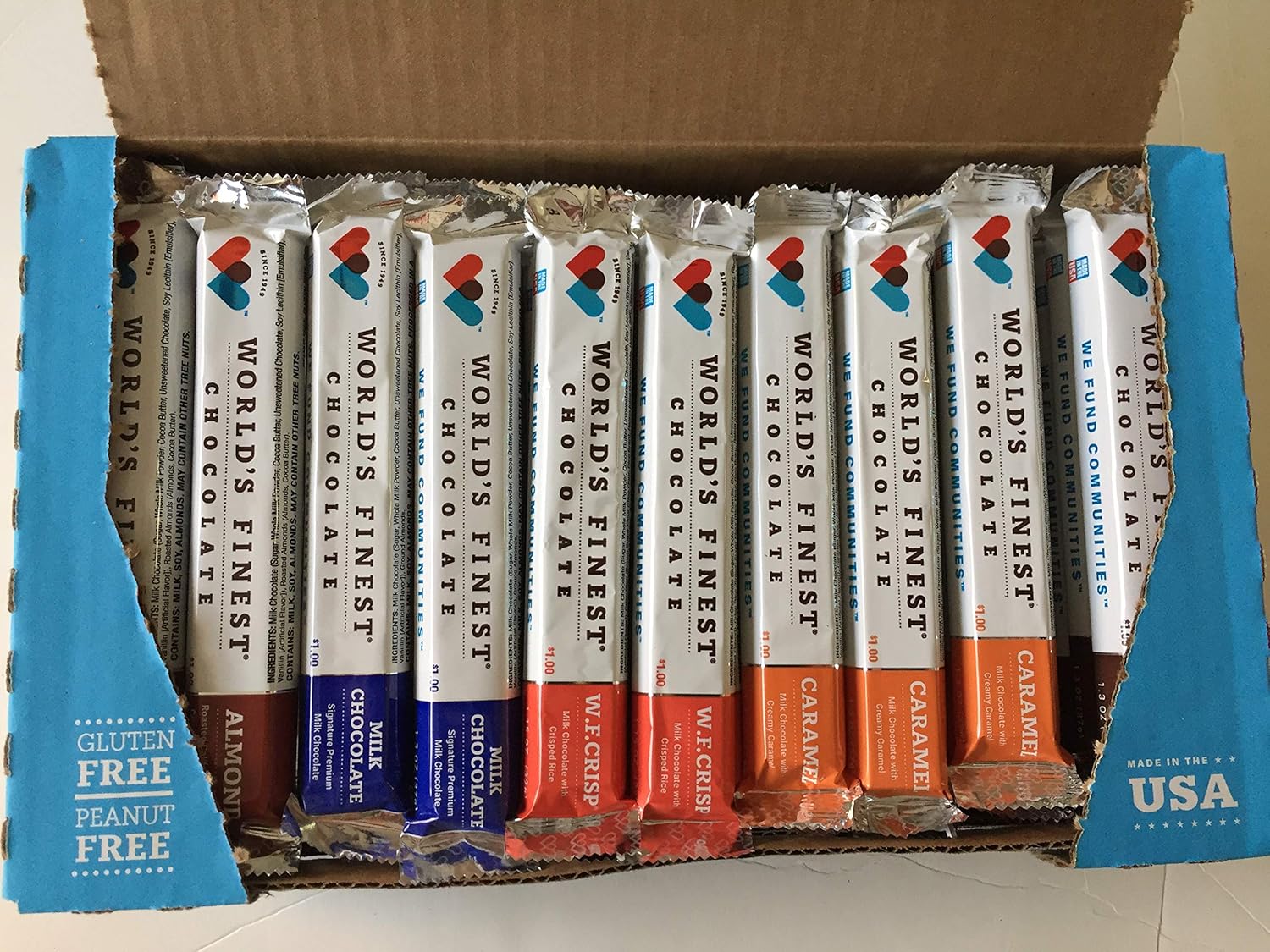 BuyBocceBalls Listing - 50 Bars - World's Finest Chocolate - Variety pack with 5 selections