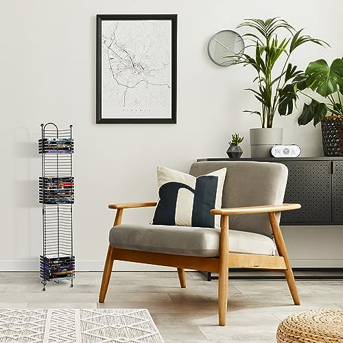 Atlantic Nestable 32 Blu-Ray Rack - Space Saving Modern Design, Durable Steel Construction PN63712046 in Black