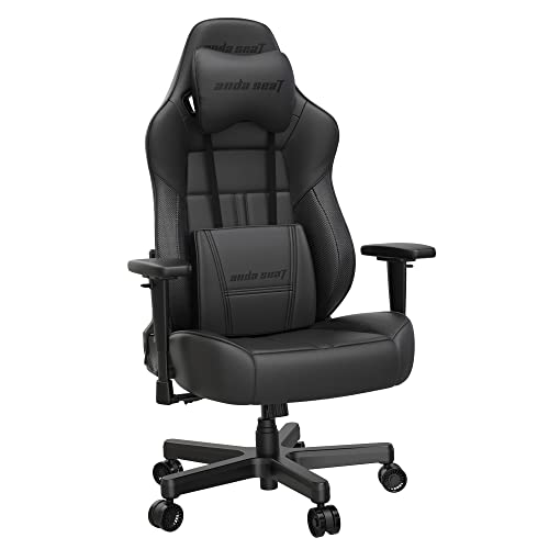 Anda Seat Kaiser 3 XL Gaming Chair for Adults - Ergonomic White Leather Gaming Chairs with Lumbar Support, Comfortable Office Chair with Neck Support - Heavy Duty Computer Chair Wide Seat Capacity