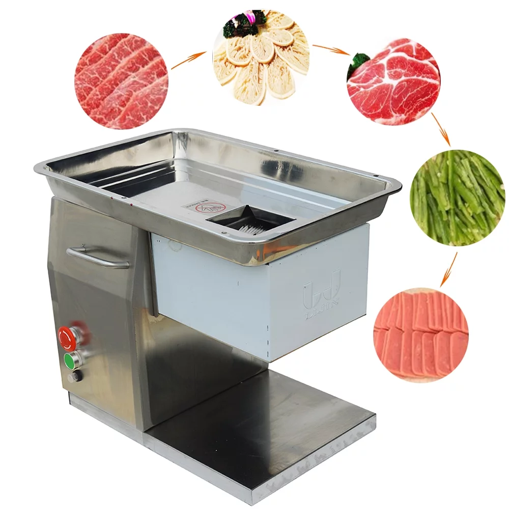 TECHTONGDA Qx Meat Slicer Machine Stainless Steel Meat Cutter 15MM Blade 250Kg/Hour