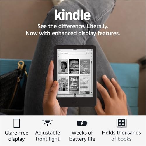 New Amazon Kindle (16 GB) - Lightest and most compact Kindle, with glare-free display, faster page turns, adjustable front light, and long battery life - Matcha + 3 Months of Kindle Unlimited (with auto-renewal)