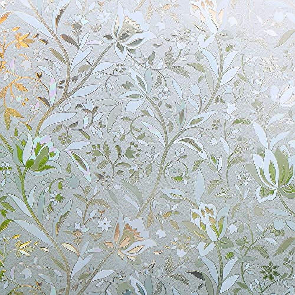 Niviy Etched Lace Window Film Static Window Cling Glass Door Decals Frosted Glass Window Clings for Privacy 17.7 by 78.7 Inches