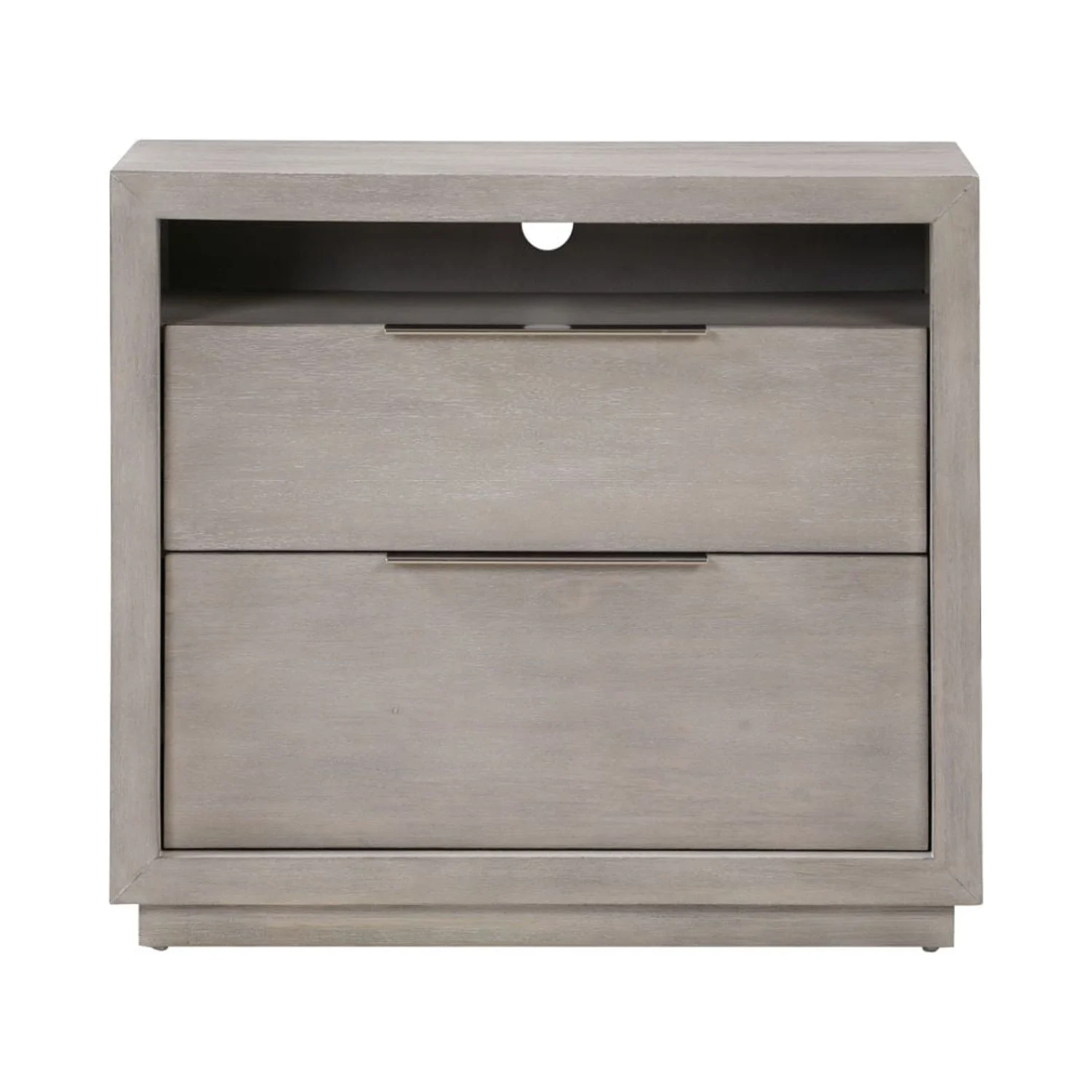 Modus Furniture Oxford Two-Drawer Nightstand in Mineral