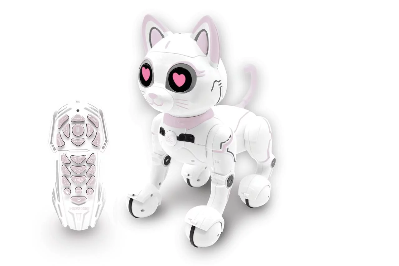 Lexibook Power Kitty – My smart robotic kitty with function gesture control, dance, walk, movements, touch sensors and animal imitation, incl. remote control. - KITTY01