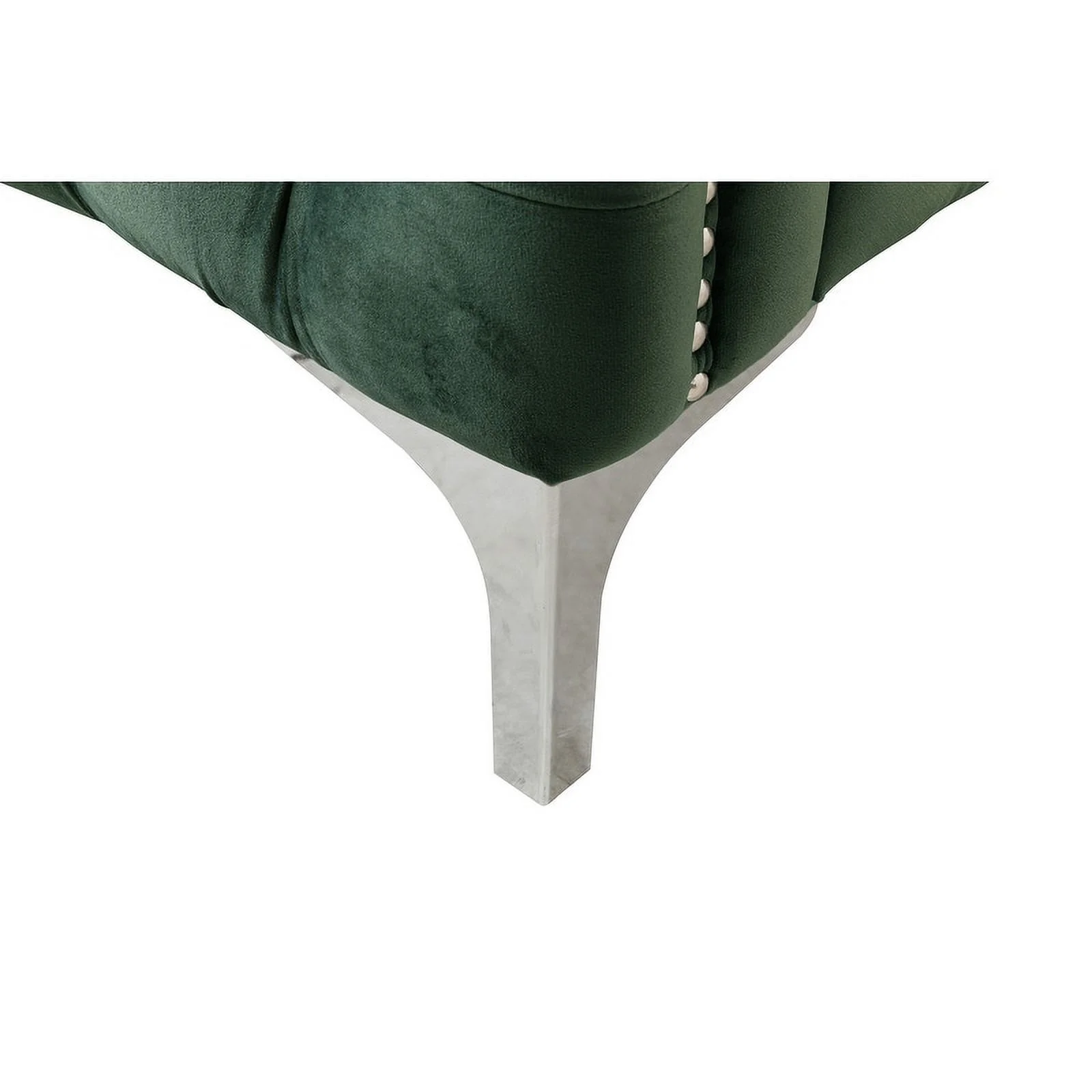 Velvet Accent Chair with 1 Pillow Green