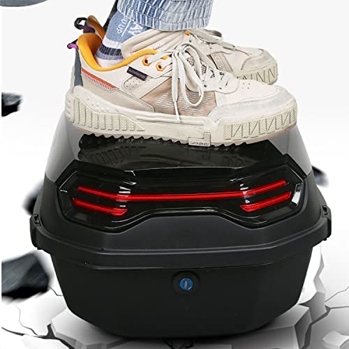 Tough Style Motorcycle Trunk 40X40X28 cm Bike Top Box Can Store Helmet W/ 2 Keys Universal Mounting Trunk Tour Tail Box/Green