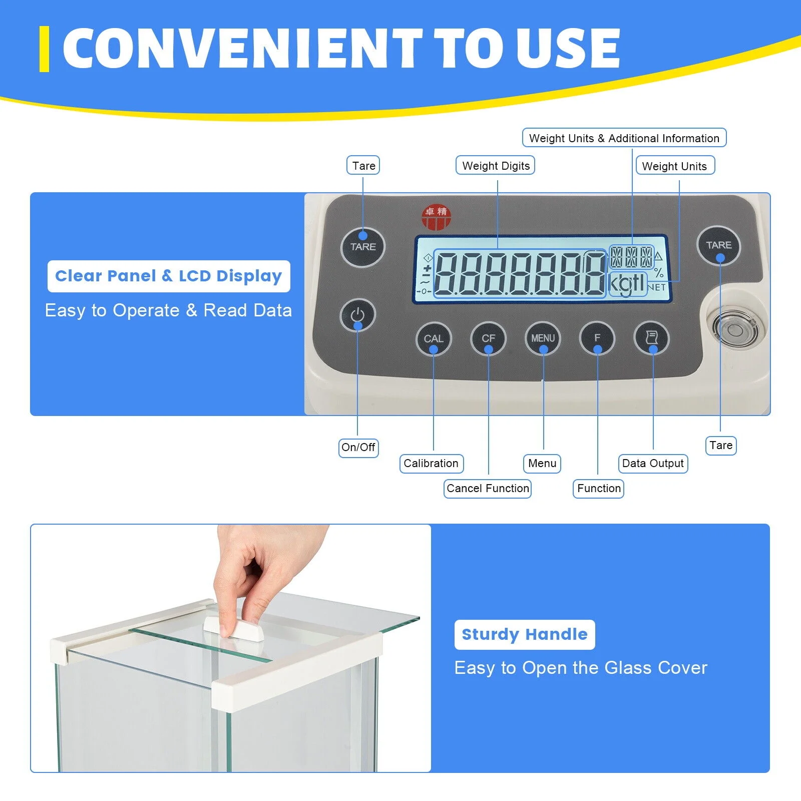 Electronic Analytical Balance 0.1 mg Lab Digital Precision Scale High Accuracy