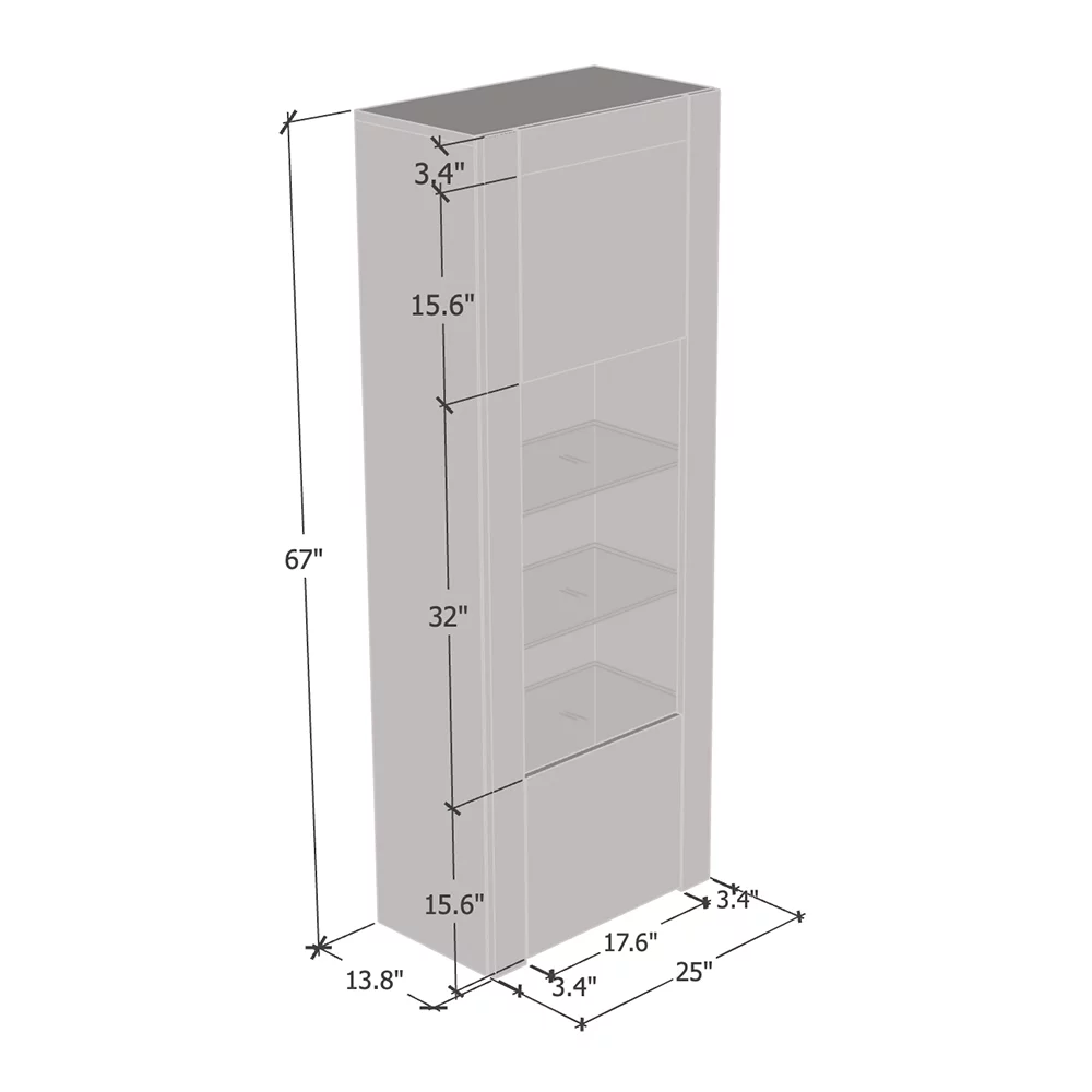 Milano Bookcase Matte Body & High Gloss Fronts, White