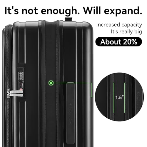 ROAMING Grace Expandable Carry On Luggage Airline Approved, 20 Inch Hardside Carry On Suitcase with Wheels, Travel Harshell Spinner Small Luggage with Tsa Lock, Jade cyan, 20-Inch Carry-On