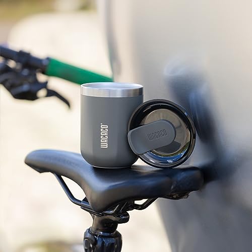 WACACO Octaroma Classico Vacuum Insulated Coffee Mug, Double-wall Stainless Steel Travel Tumbler With Drinking Lid, 6 fl oz (180ml), Carmine Red