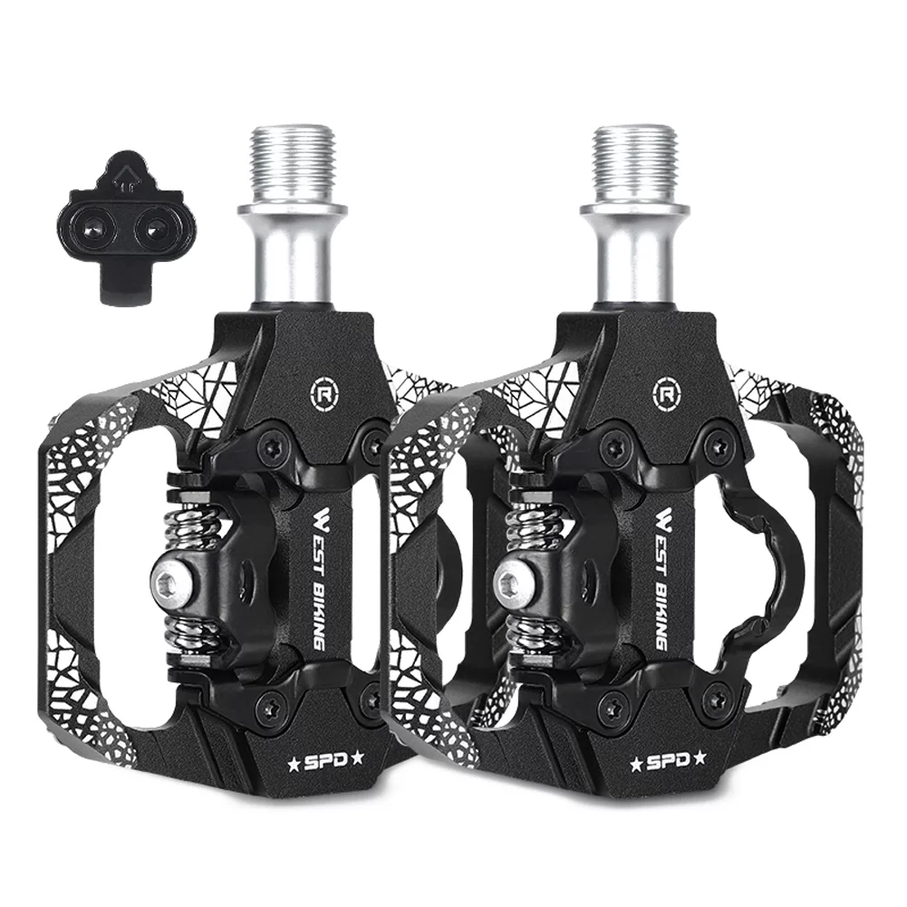 Lixada Dual Platform MTB Bike Pedals Clipless Sealed Bearing for Mountain Road Bikes