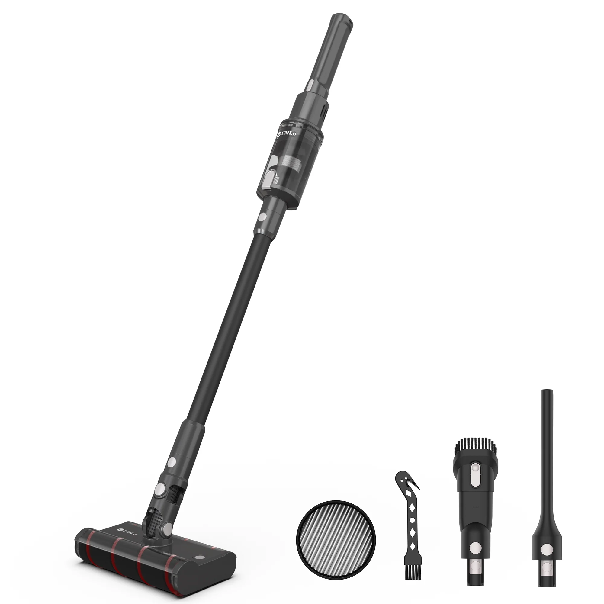 UMLo V101 Cordless Vacuum Cleaner, 360° Omnidirectional Rotation 6-in-1 Stick Vacuum, 22kPa Powerful Double Brush Vacuum, Lightweight Handheld Vacuum up to 40Min for Home Hard Floor Sofa Car