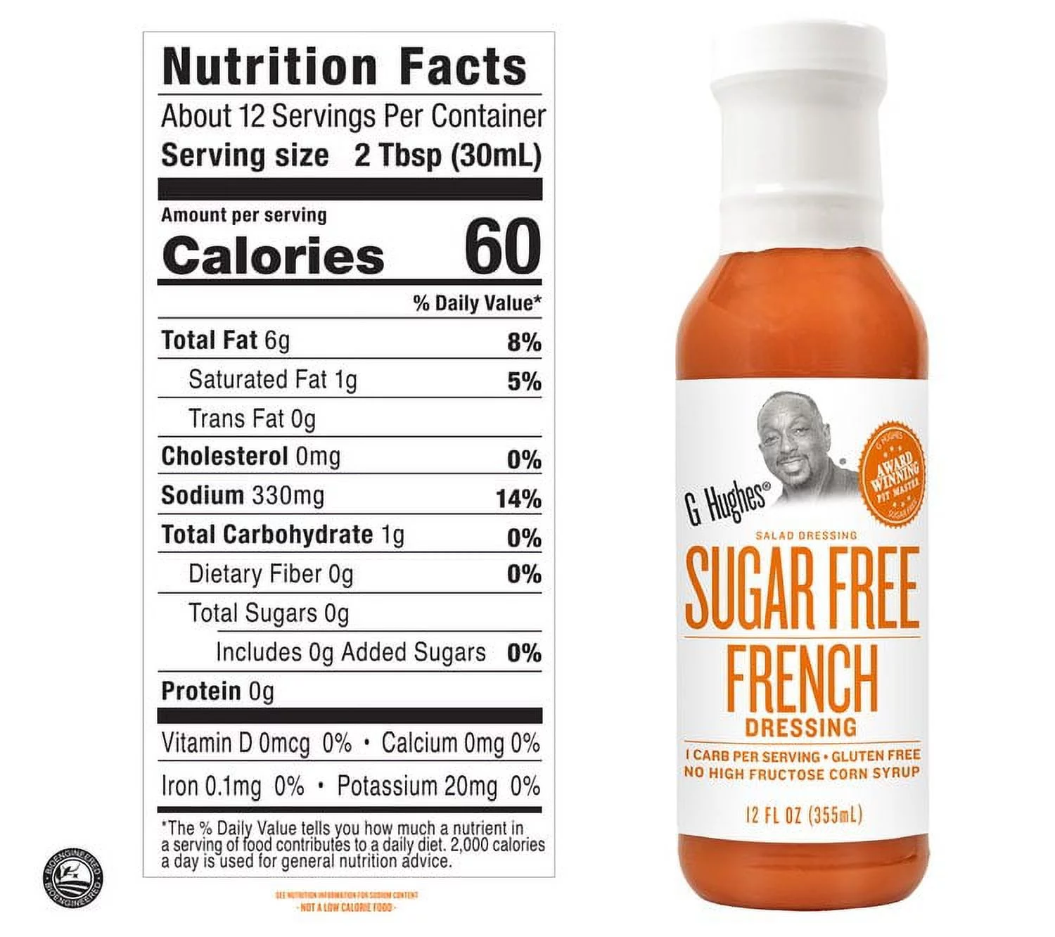 G Hughes' Sugar-Free Salad Dressings - French Style Size: 6 Bottles