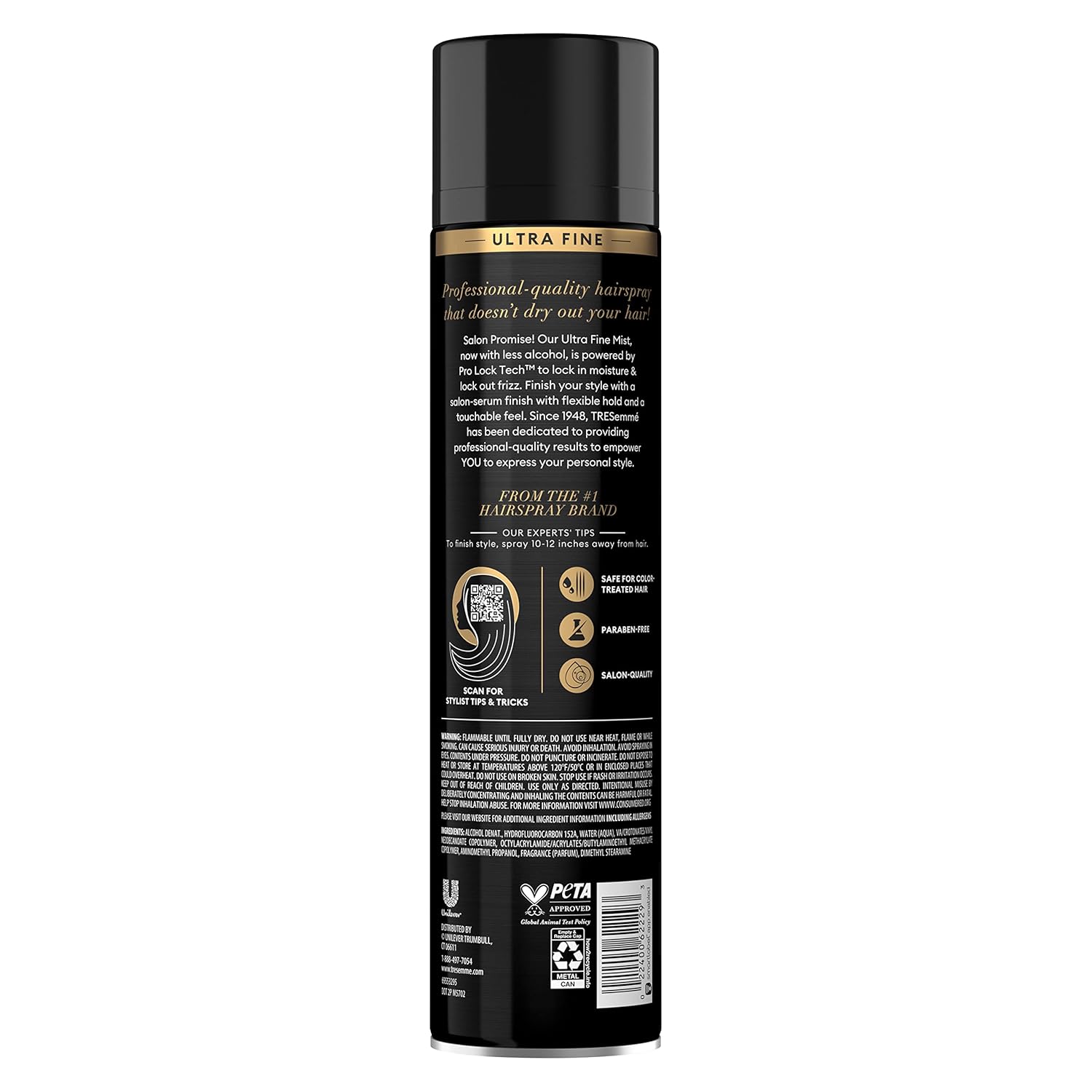 TRESemmé Ultra Fine Hairspray for 24-Hour Frizz Control with Pro Lock Tech 14.6 oz
