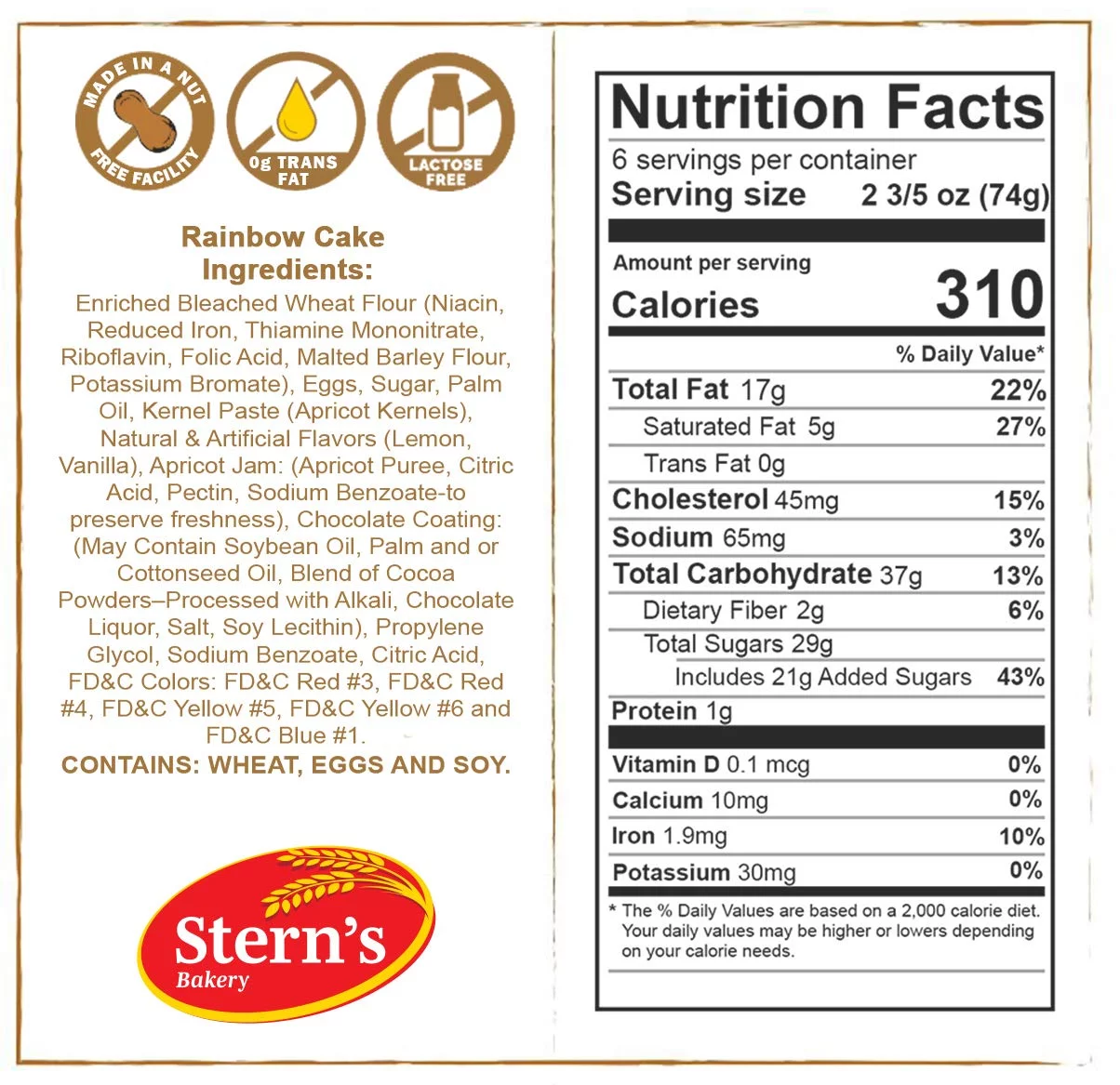 Rainbow Cookie Gift Basket | 12 Individually Wrapped Italian Rainbow Cookies | Prime Delivery | Christmas, Thanksgiving, Birthdays | Men Women Colleagues | Dairy & Nut Free | Kosher | Stern’s Bakery