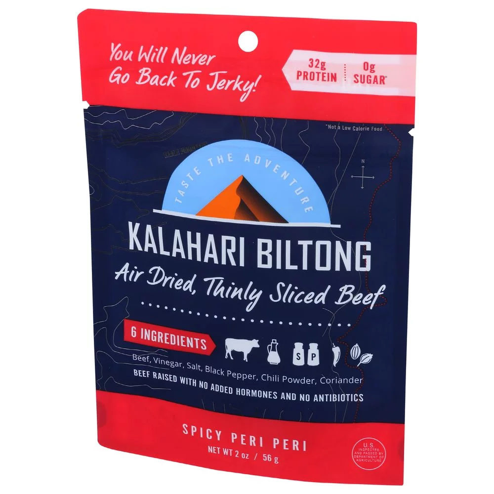 Kalahari Biltong - Spicy Peri Peri, 2 Ounce -- 8 per case