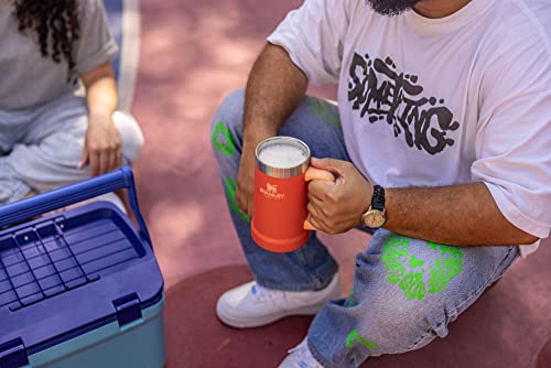Stanley Stay-Chill Beer Stein 24 oz | Heavy Duty Big Grip Handle | Beer Tumbler Drink Cup, Holds 2 Cans | Insulated Stainless Steel Party Mug | BPA-Free | Azure