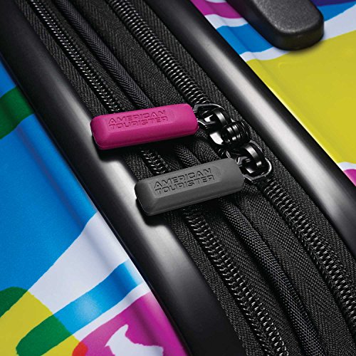 American Tourister Moonlight Hardside Expandable Luggage with Spinner Wheels, Blue Terazzo, 2-Piece Set (20/28)