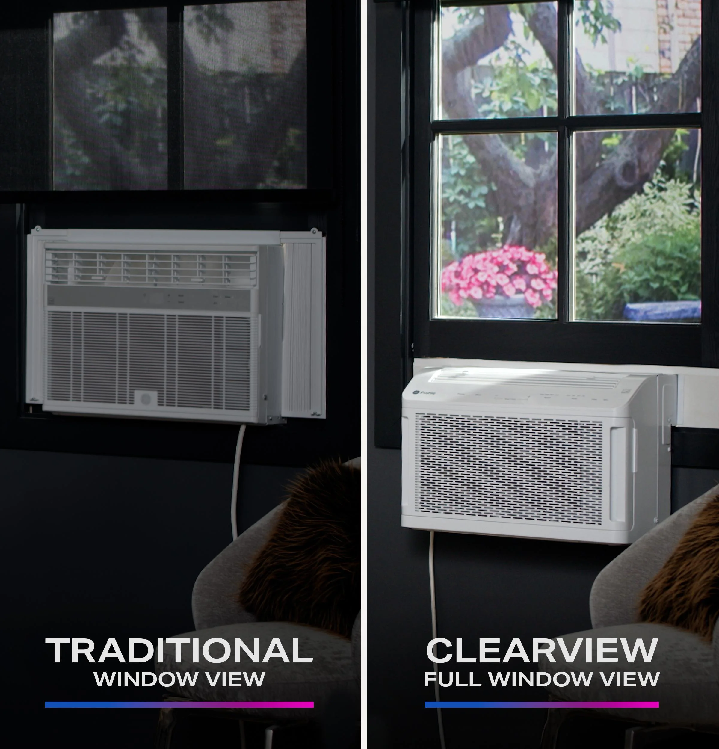 GE 8,000 BTU 110V Smart Window-Mounted Air Conditioner with Wi-Fi