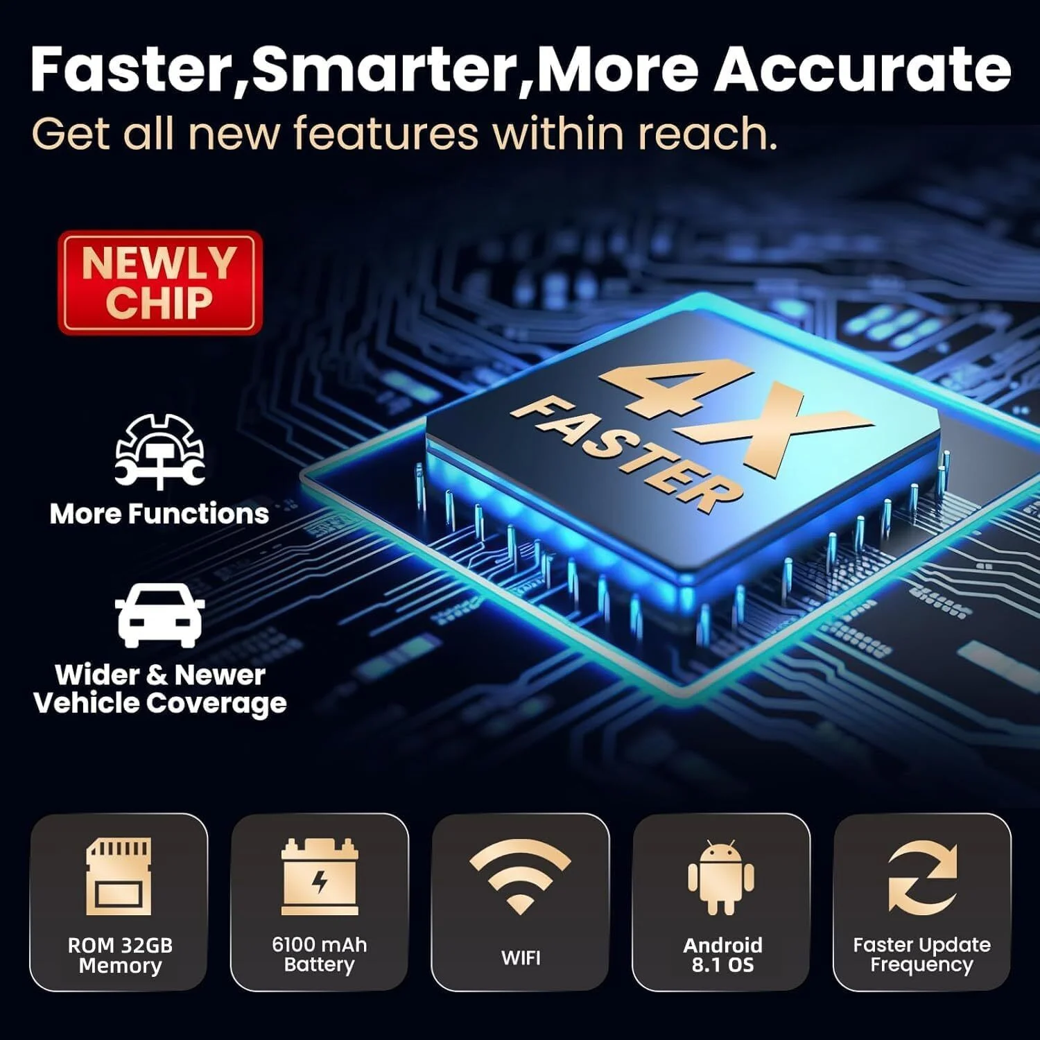 Launch CRP123X Elite OBD2 Scanner Car Diagnostic Code Reader ABS SRS Transmission SAS Calibration/Throttle Reset/Oil Reset, Battery Test,