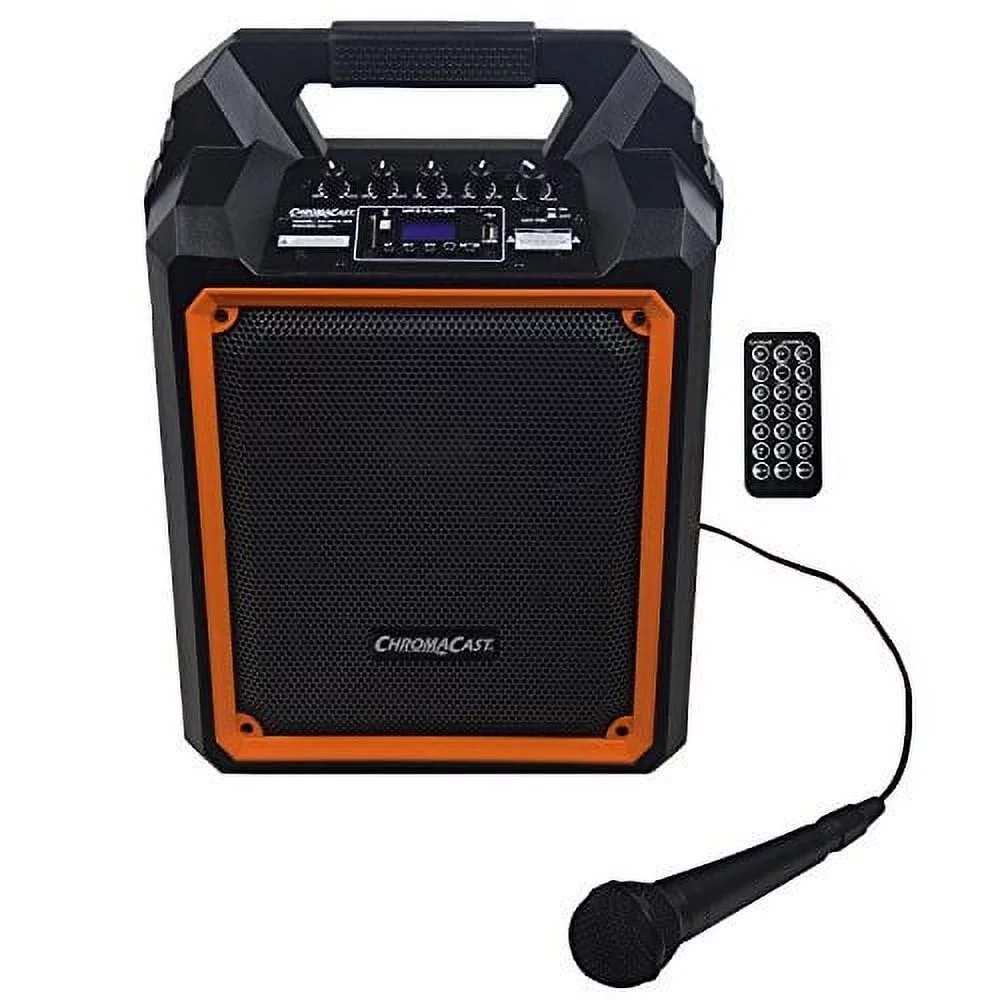 ChromaCast Portable 2 Way 2 Channel 60 watt Rechargeable Bluetooth PA Speaker