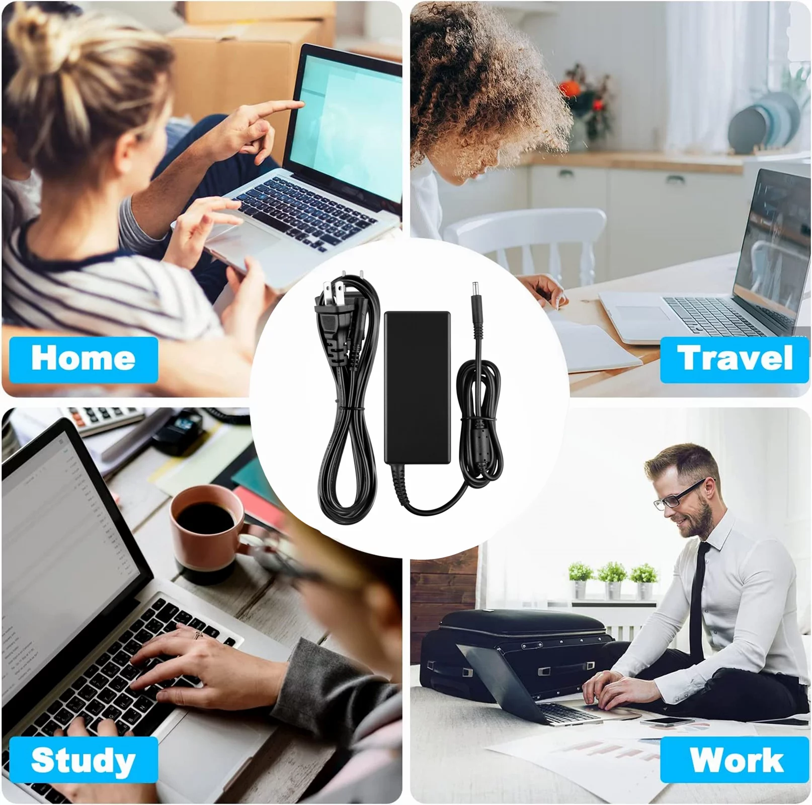 KONKIN BOO Compatible AC/DC Adapter Charger Replacement for Asus Delta ADP-65WH AB ADP-65WH BB Power Supply Cord