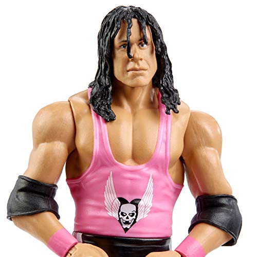 Mattel WWE SummerSlam Bret 'Hitman' Hart Action Figure in 6-inch Scale with Articulation & Ring Gear