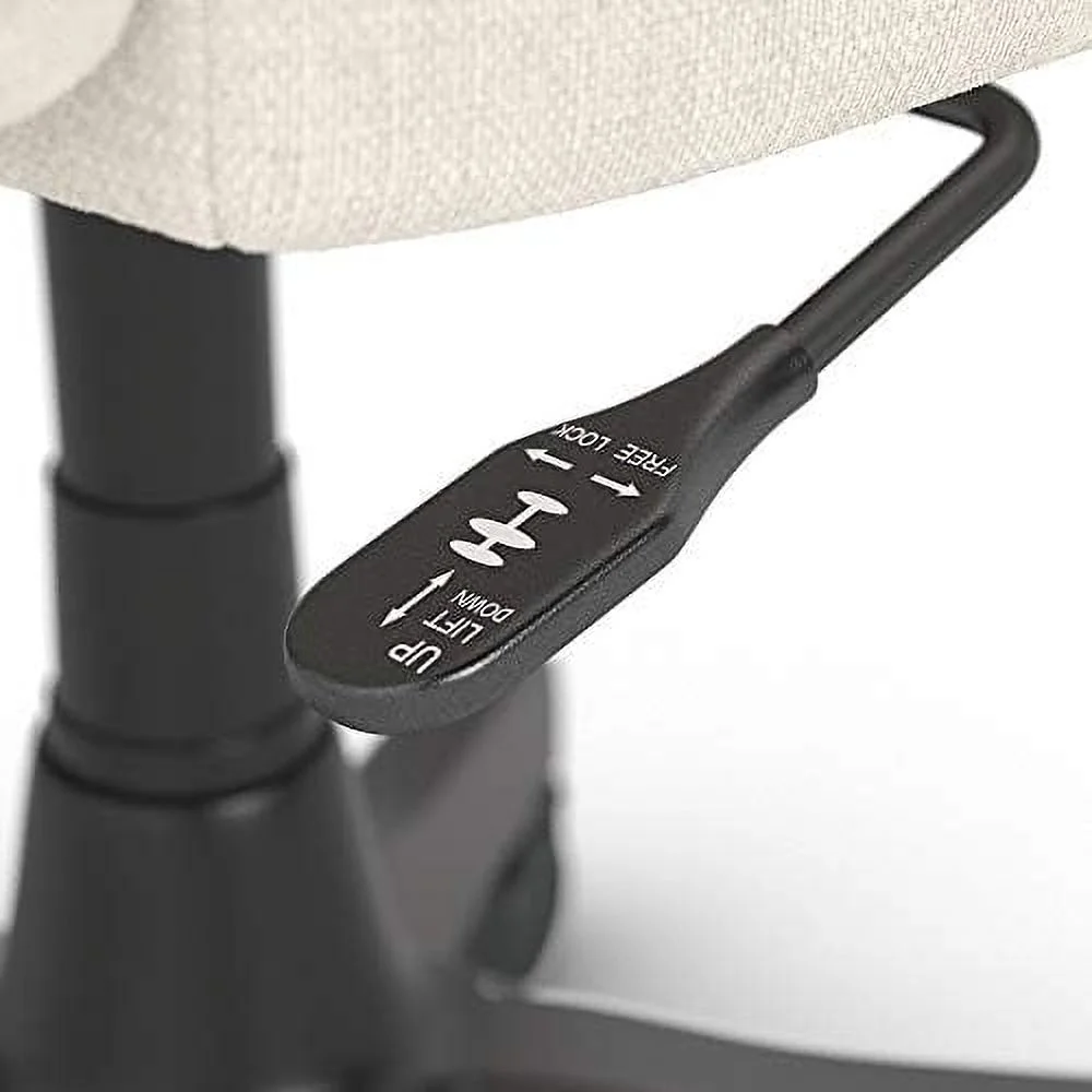 HOOMHIBIU Key West Mid Back Tufted Office Chair  Light Gray Fabric