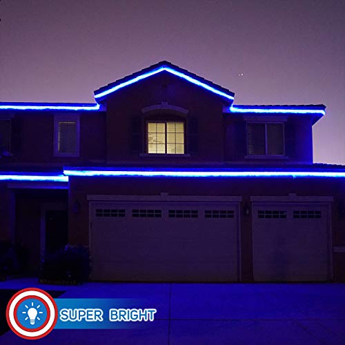 Russell Decor LED Rope Lights Festival Holiday Party Seasonal Christmas Decoration 30ft - 200ft Customized Available (Blue, 50)