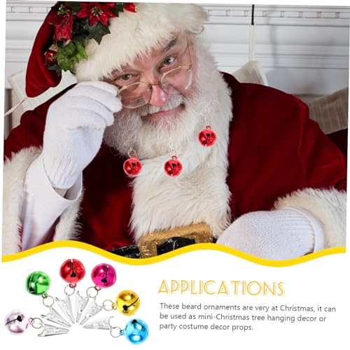 Beard Bell Clip Christmas Ornament Santa Beard Wig Holiday Decoration Baubles