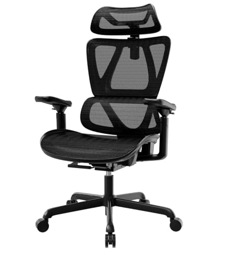T11 Ergonomic Office Chair,High Back Desk Chairs with Separate Lumbar Support,Magic Armrests,Adjustable Wide Headrest,Comfy Executive Computer Chair,Big and Tall Mesh Chair for Home Office