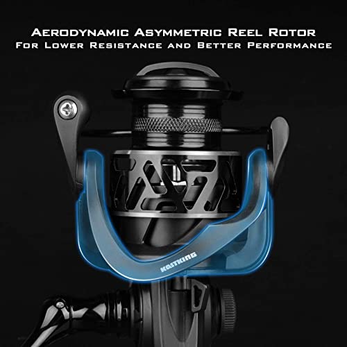 KastKing Zephyr Spinning Reel – Fresh and Saltwater Fishing Reel – 7+1 Stainless Steel Ball Bearings – Up to 22 Lbs Carbon Fiber Drag - Oversized Stainless Steel Main Shaft – Aluminum Spool