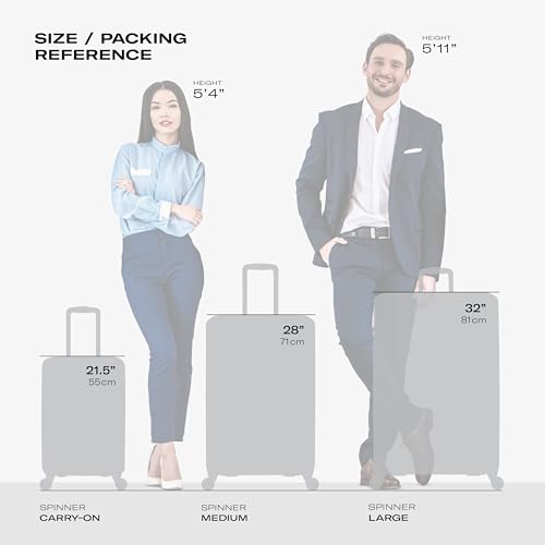 Samsonite Centric 2 Hardside Expandable Luggage with Spinner Wheels, Black, Carry-On 20-Inch