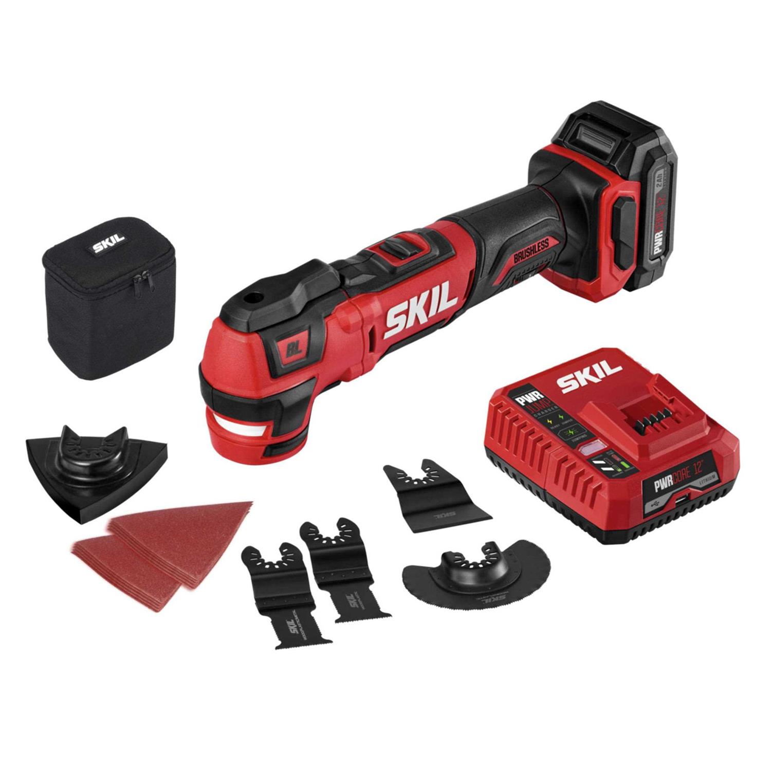 Skil OS592702 PWRCore 12 12V Brushless Lithium-Ion Oscillating Cordless Multi-Tool Kit