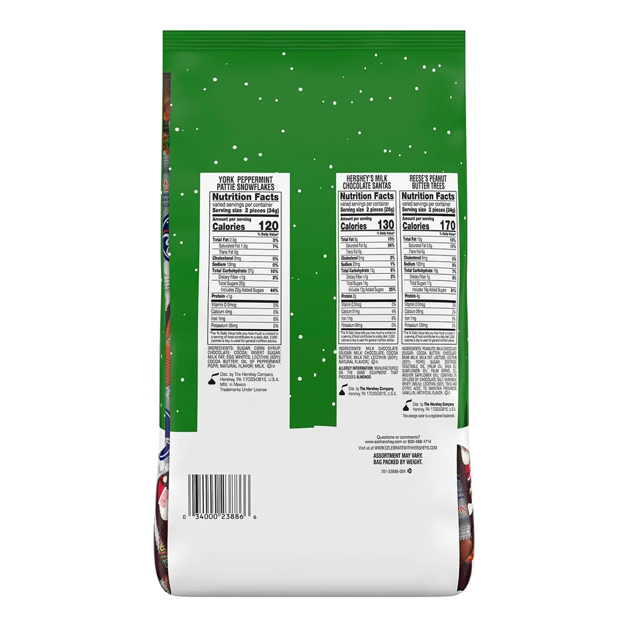 Hershey's Holiday Stocking Stuffer Shapes Chocolate Assortment (59.2 oz.)