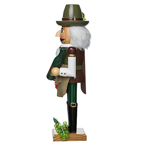 Kurt S. Adler Kurt Adler 15-Inch Wooden Wine Grower Nutcracker, Brown