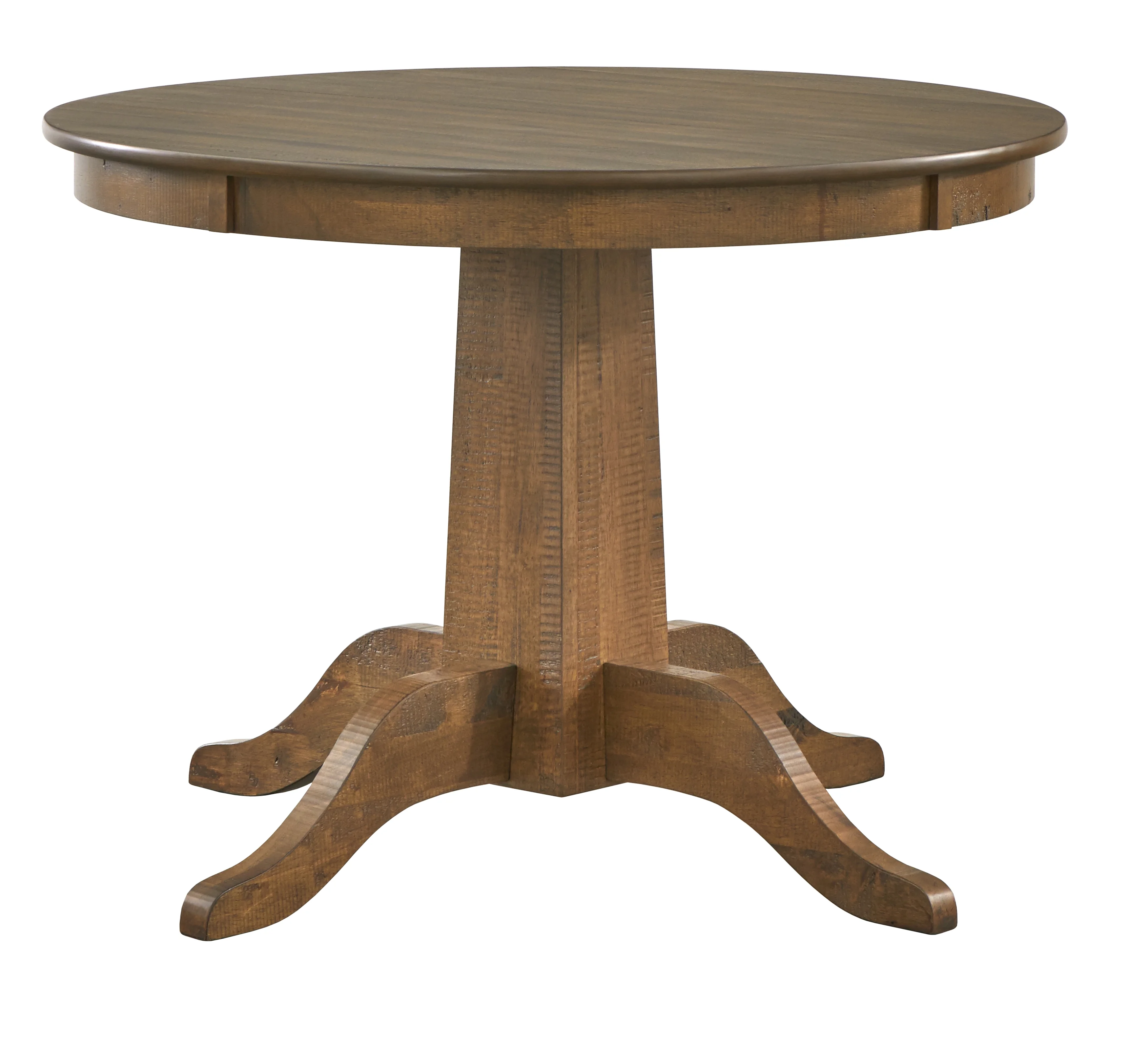 TMS Athens Indoor Farmhouse Round MDF Pedestal Dining Table, Brown