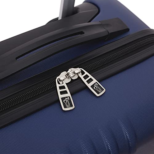 Travelers Club Cosmo Hardside Spinner Luggage, Navy Blue, Carry-On 20-Inch