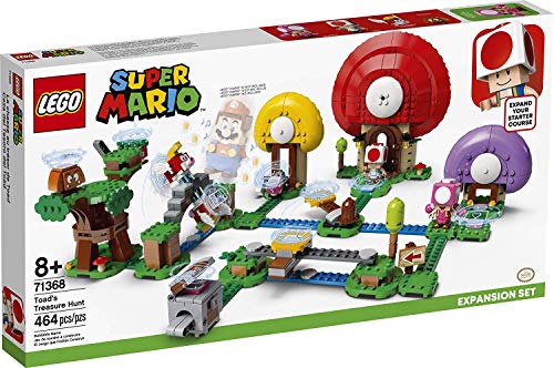 LEGO Super Mario Toad's Treasure Hunt Expansion Set 71368 Building Kit; Toy for Kids to Boost Their Super Mario Adventures with Mario Starter Course (71360) Playset (464 Pieces)