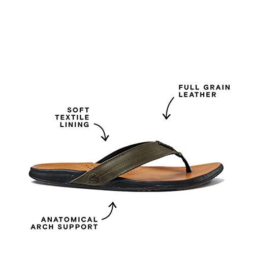 REEF J-Bay III Men's Full Grain Leather Flip Flop